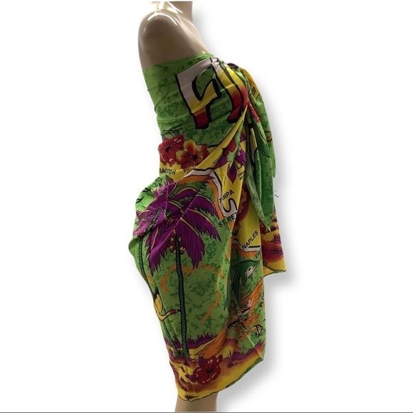 Zuliana Exclusive Florida” Sarong Made in USA. New With Tags - Picture 2 of 3